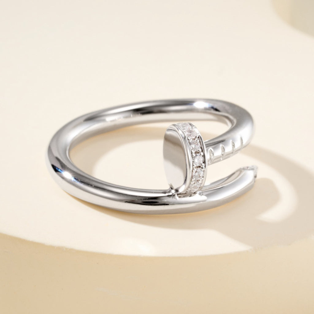 [Royal] JUSTE RING 2.6MM HALF DIAMOND