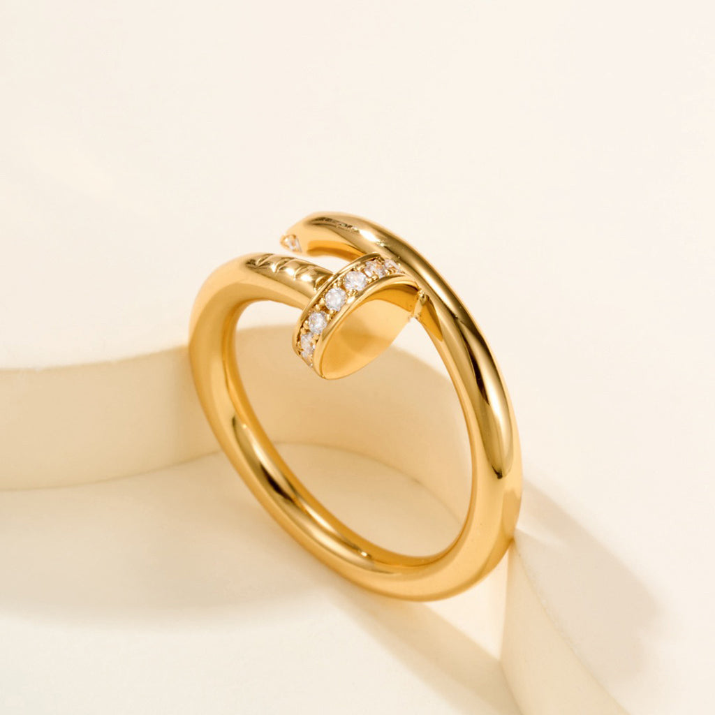 [Royal] JUSTE RING 2.6MM HALF DIAMOND