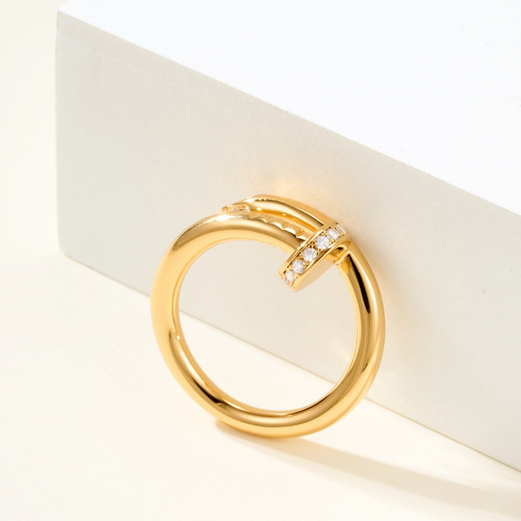 [Royal] JUSTE RING 2.6MM HALF DIAMOND