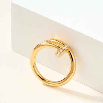 [Royal] JUSTE RING 2.6MM HALF DIAMOND