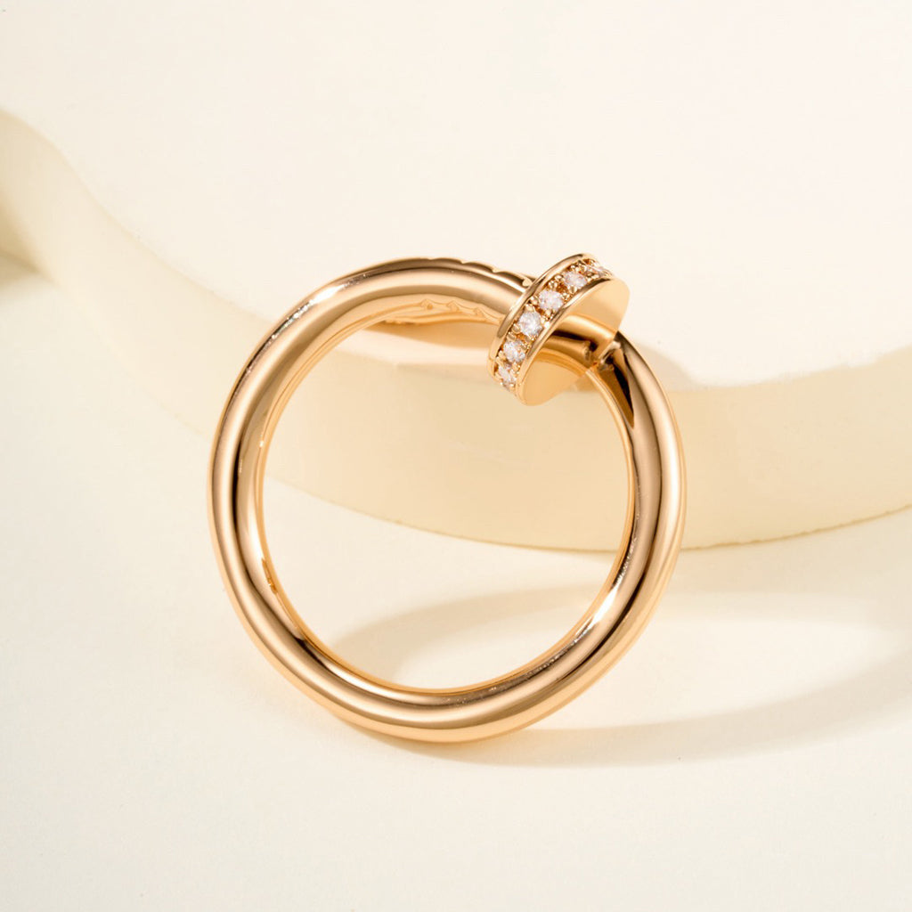 [Royal] JUSTE RING 2.6MM HALF DIAMOND