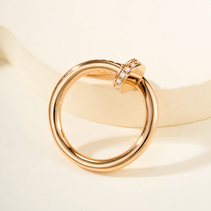 [Royal] JUSTE RING 2.6MM HALF DIAMOND