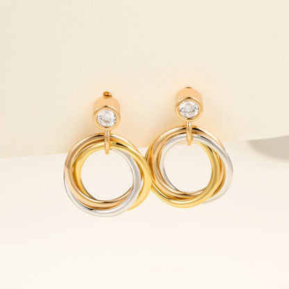 [Royal] TRINITY ON DIAMOND  EARRINGS