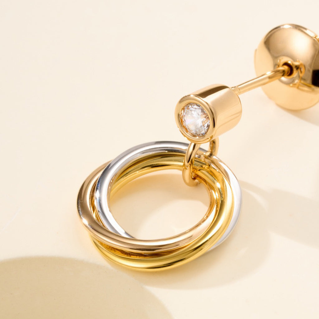 [Royal] TRINITY ON DIAMOND  EARRINGS