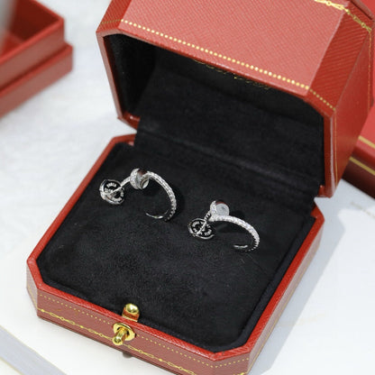 [Royal] JUSTE FULL DIAMOND DOUBLE EARRINGS