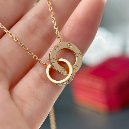 [Royal] LOVE  FULL DIAMOND PENDANT NECKLACE