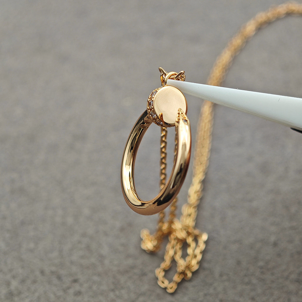 [Royal] JUSTE NECKLACE HALF DIAMOND