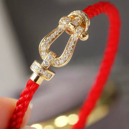 [Royal Jewellery]FORCE LARGE HORSESHOE FULL DIAMOND BRACELET SILVER