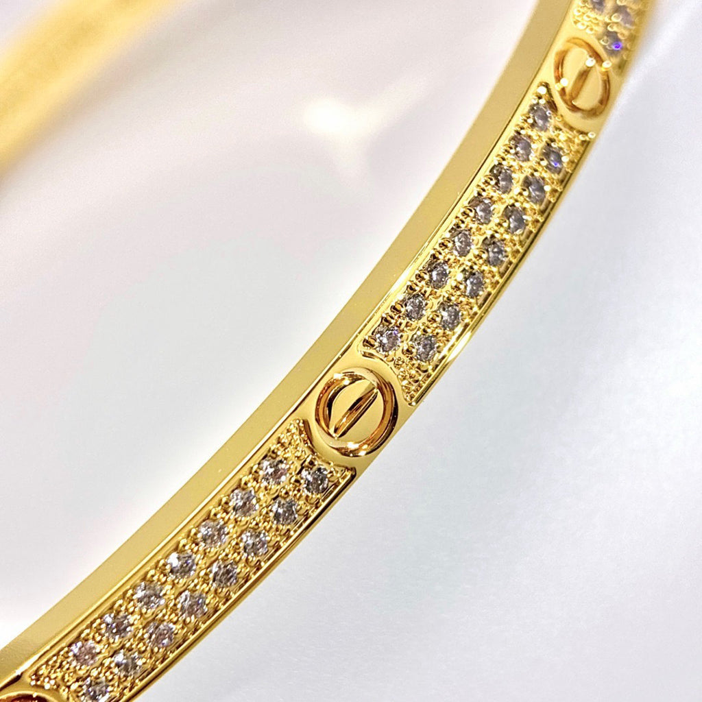 [Royal] JUSTE Diamond & LOVE Diamond Bracelet Stack Set