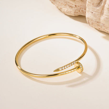 [Royal] JUSTE Diamond & LOVE Diamond Bracelet Stack Set
