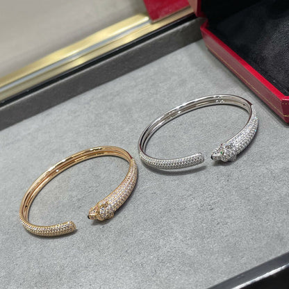 [Royal] PANTHERE FULL DIAMOND OPEN BRACELET