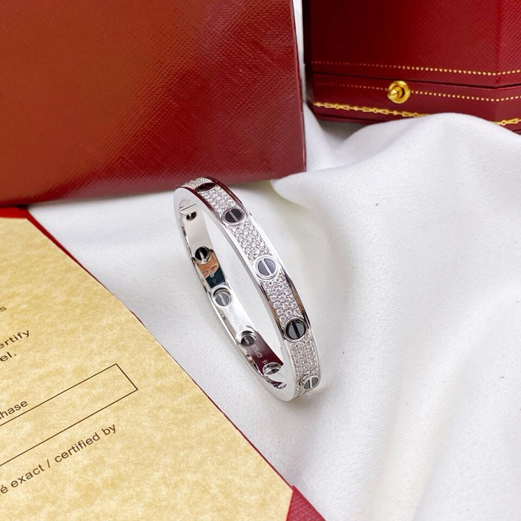 [Royal] LOVE BRACELET 6.1MM DIAMOND-PAVED CERAMIC