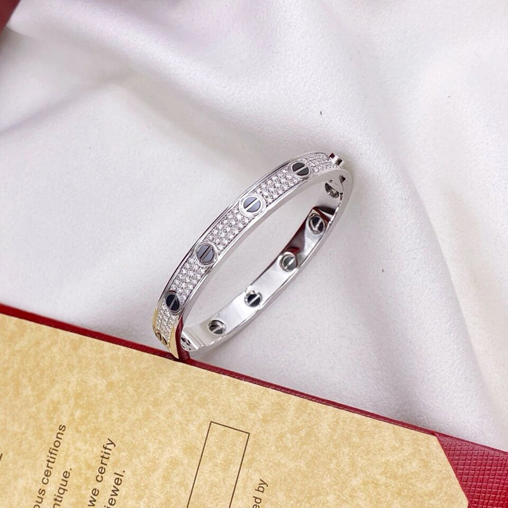 [Royal] LOVE BRACELET 6.1MM DIAMOND-PAVED CERAMIC