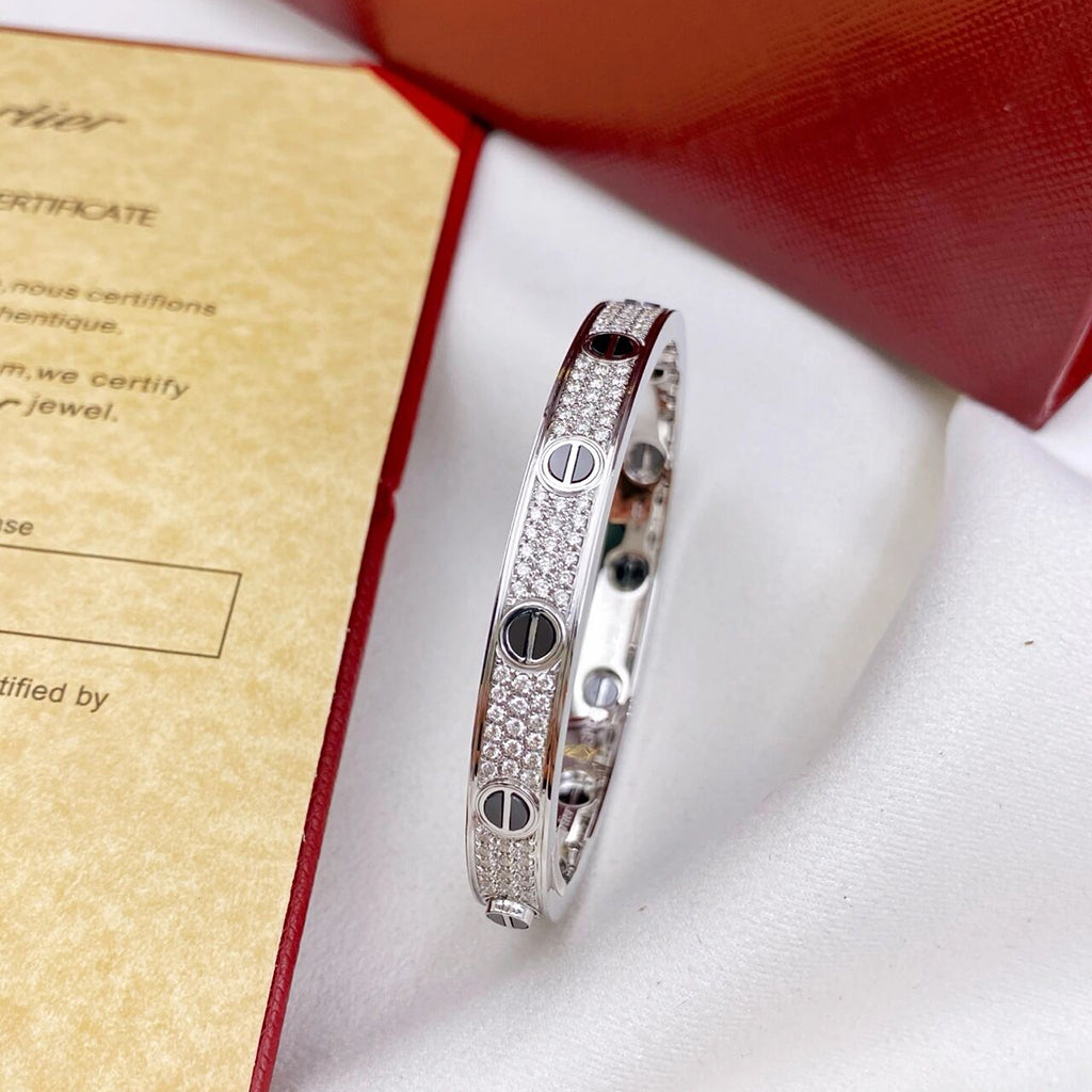 [Royal] LOVE BRACELET 6.1MM DIAMOND-PAVED CERAMIC