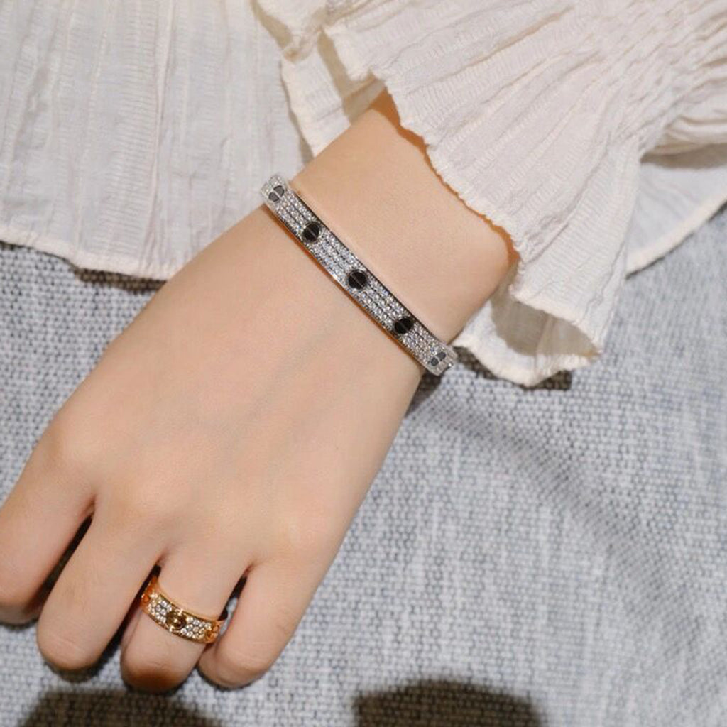 [Royal] LOVE BRACELET 6.1MM DIAMOND-PAVED CERAMIC