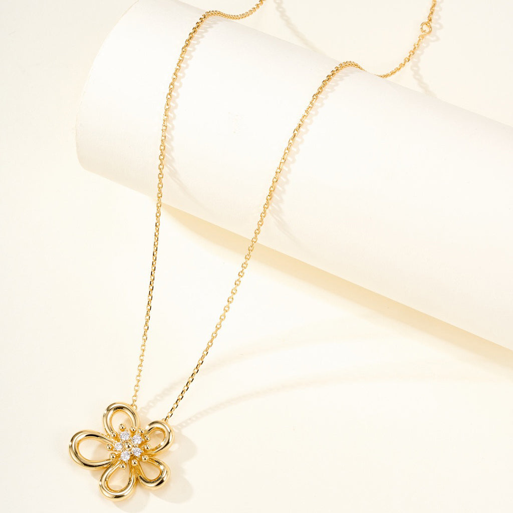 [Royal]FLOWERLACE NECKLACE 5 DIAMONDS