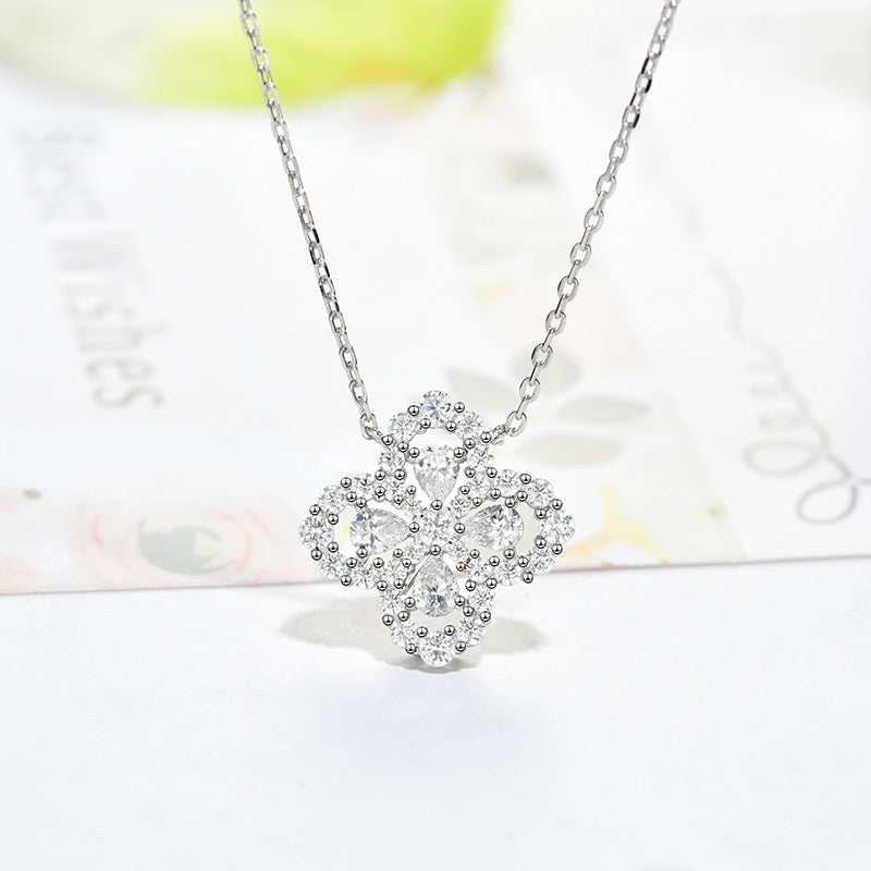 [Royal Jewellery]LOOP NECKLACE FULL MOTIF DIAMOND 16MM MULTIPLE COLORS