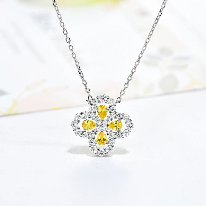 [Royal Jewellery]LOOP NECKLACE FULL MOTIF DIAMOND 16MM MULTIPLE COLORS