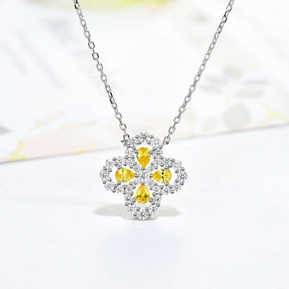 [Royal Jewellery]LOOP NECKLACE FULL MOTIF DIAMOND 16MM MULTIPLE COLORS
