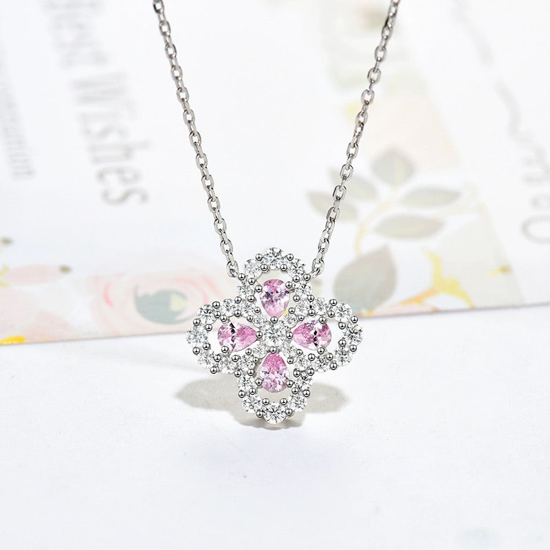 [Royal Jewellery]LOOP NECKLACE FULL MOTIF DIAMOND 16MM MULTIPLE COLORS