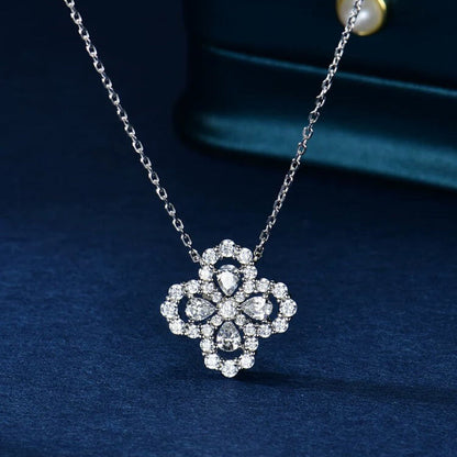 [Royal Jewellery]LOOP NECKLACE FULL MOTIF DIAMOND 16MM MULTIPLE COLORS