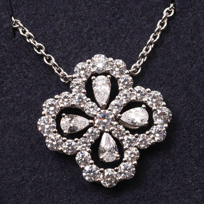 [Royal Jewellery]LOOP NECKLACE FULL MOTIF DIAMOND 16MM MULTIPLE COLORS