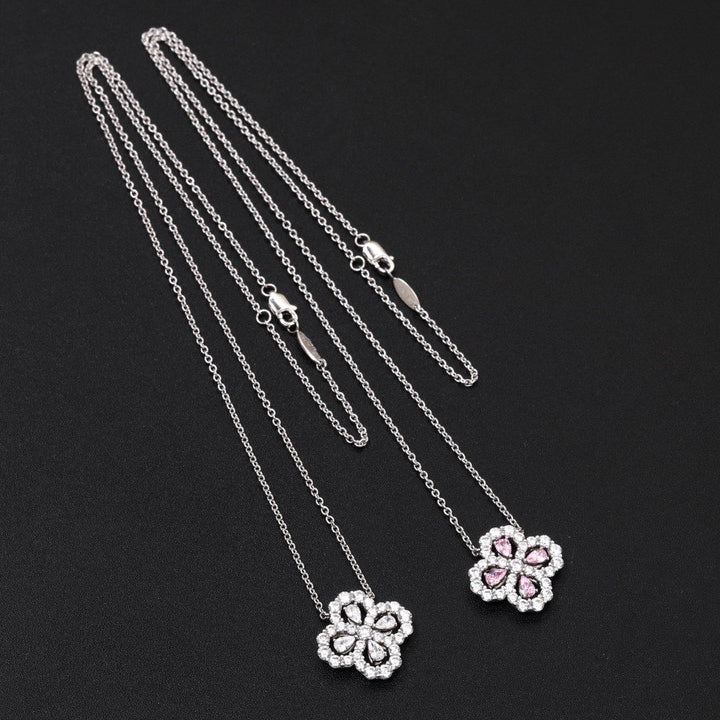 [Royal Jewellery]LOOP NECKLACE FULL MOTIF DIAMOND 16MM MULTIPLE COLORS