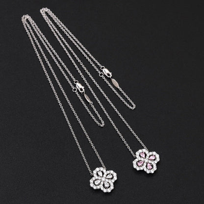 [Royal Jewellery]LOOP NECKLACE FULL MOTIF DIAMOND 16MM MULTIPLE COLORS