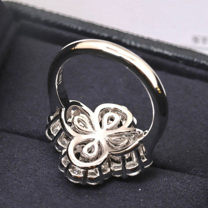 [Royal Jewellery]LOOP RING FULL MOTIF DIAMOND 16MM SILVE