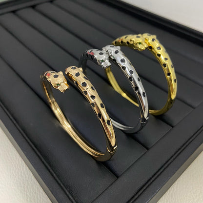 [Royal] PANTHERE DOUBLE HEADED OPEN BRACELET