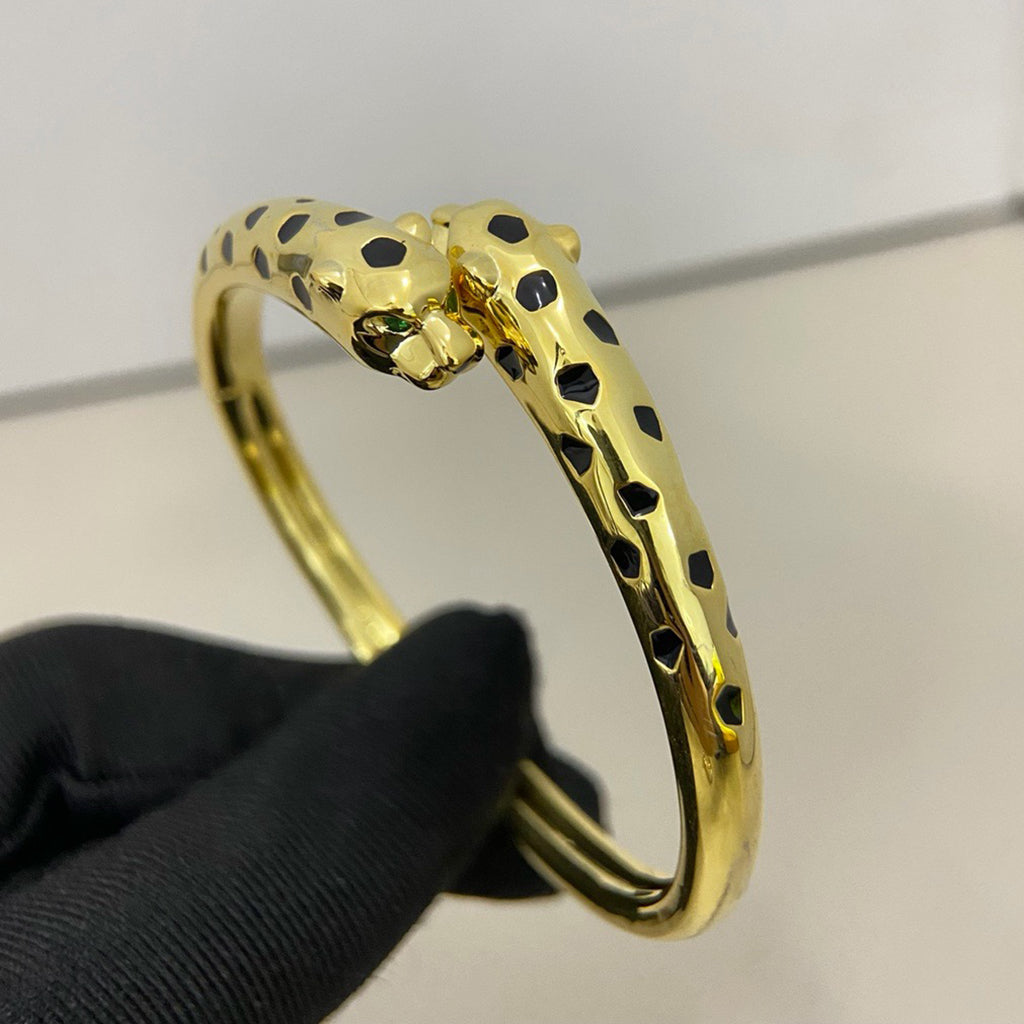 [Royal] PANTHERE DOUBLE HEADED OPEN BRACELET