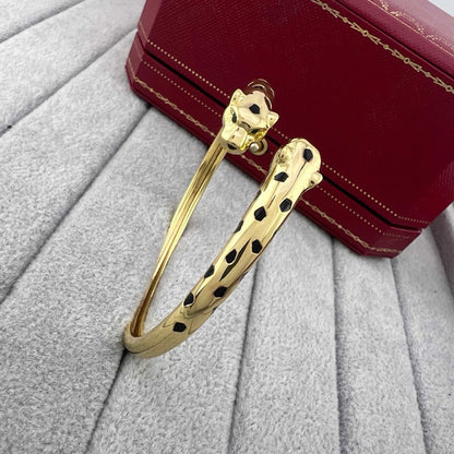 [Royal] PANTHERE DOUBLE HEADED OPEN BRACELET