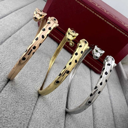 [Royal] PANTHERE DOUBLE HEADED OPEN BRACELET