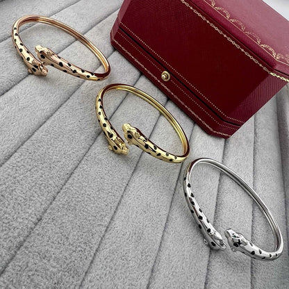 [Royal] PANTHERE DOUBLE HEADED OPEN BRACELET