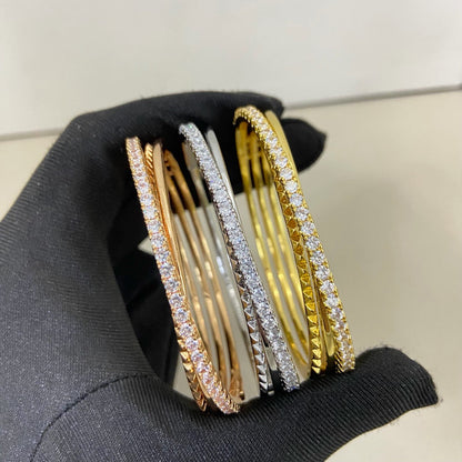 [Royal] ETINCELLE HALF-PAVED DIAMOND BRACELET