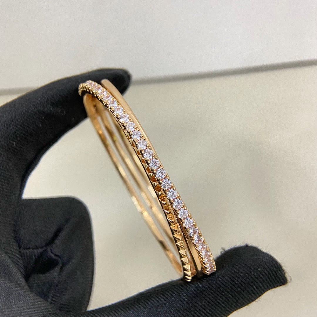 [Royal] ETINCELLE HALF-PAVED DIAMOND BRACELET