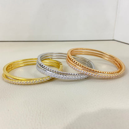 [Royal] ETINCELLE HALF-PAVED DIAMOND BRACELET