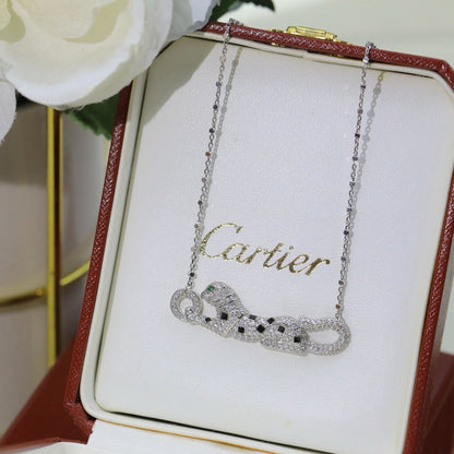 [Royal] PANTHERE PAVED DIAMOND NECKLACE