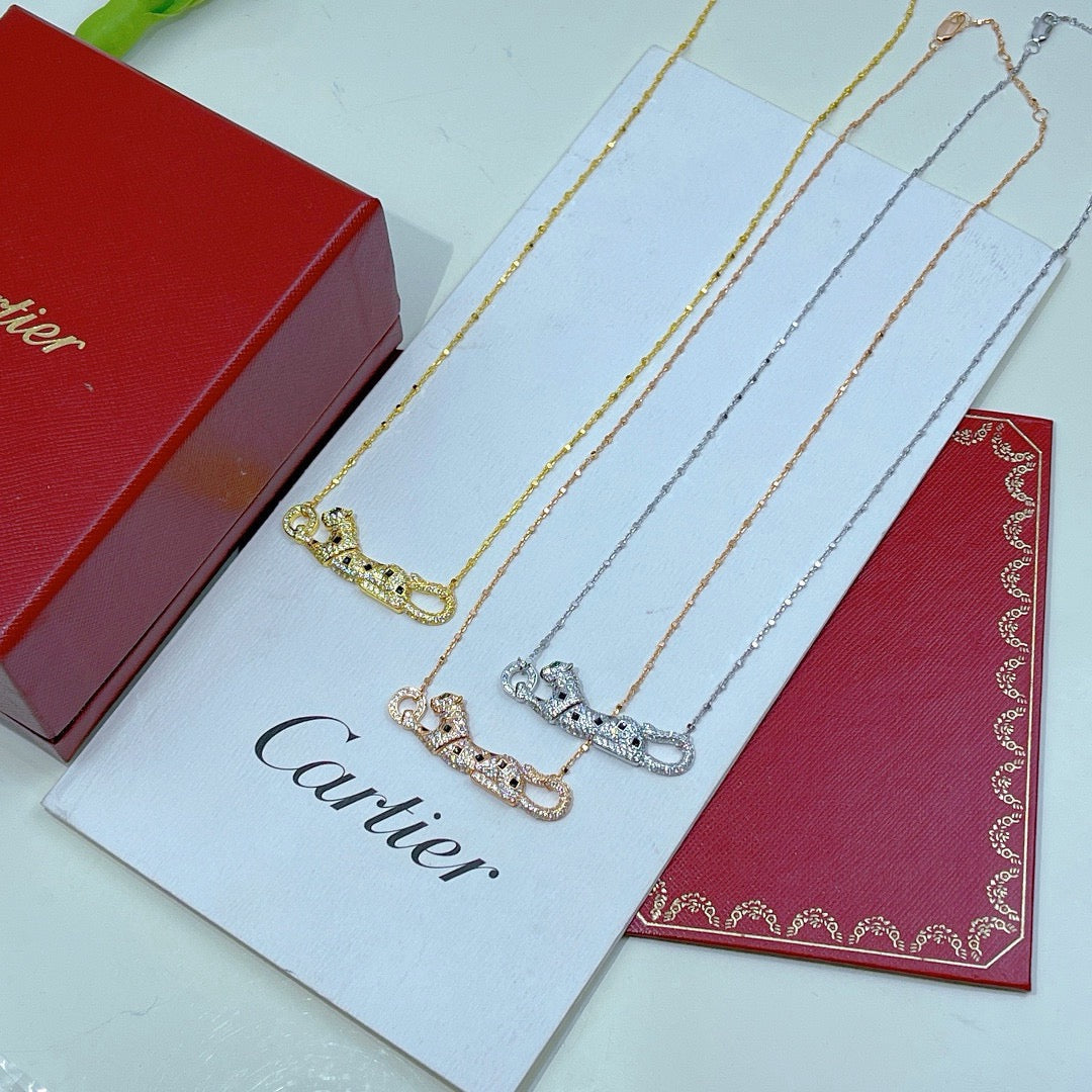 [Royal] PANTHERE PAVED DIAMOND NECKLACE