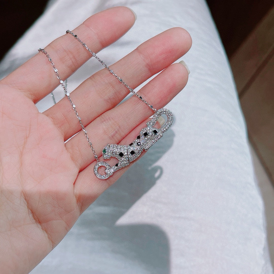 [Royal] PANTHERE PAVED DIAMOND NECKLACE