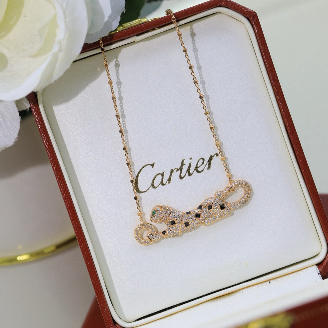 [Royal] PANTHERE PAVED DIAMOND NECKLACE