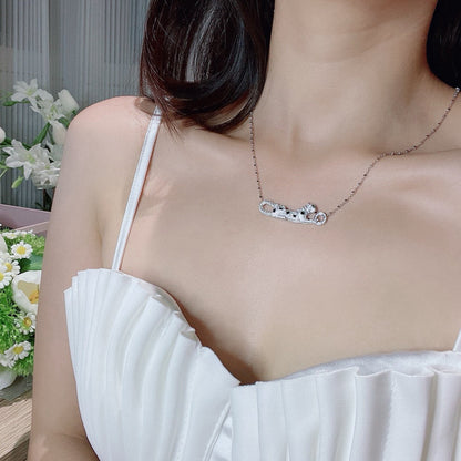 [Royal] PANTHERE PAVED DIAMOND NECKLACE