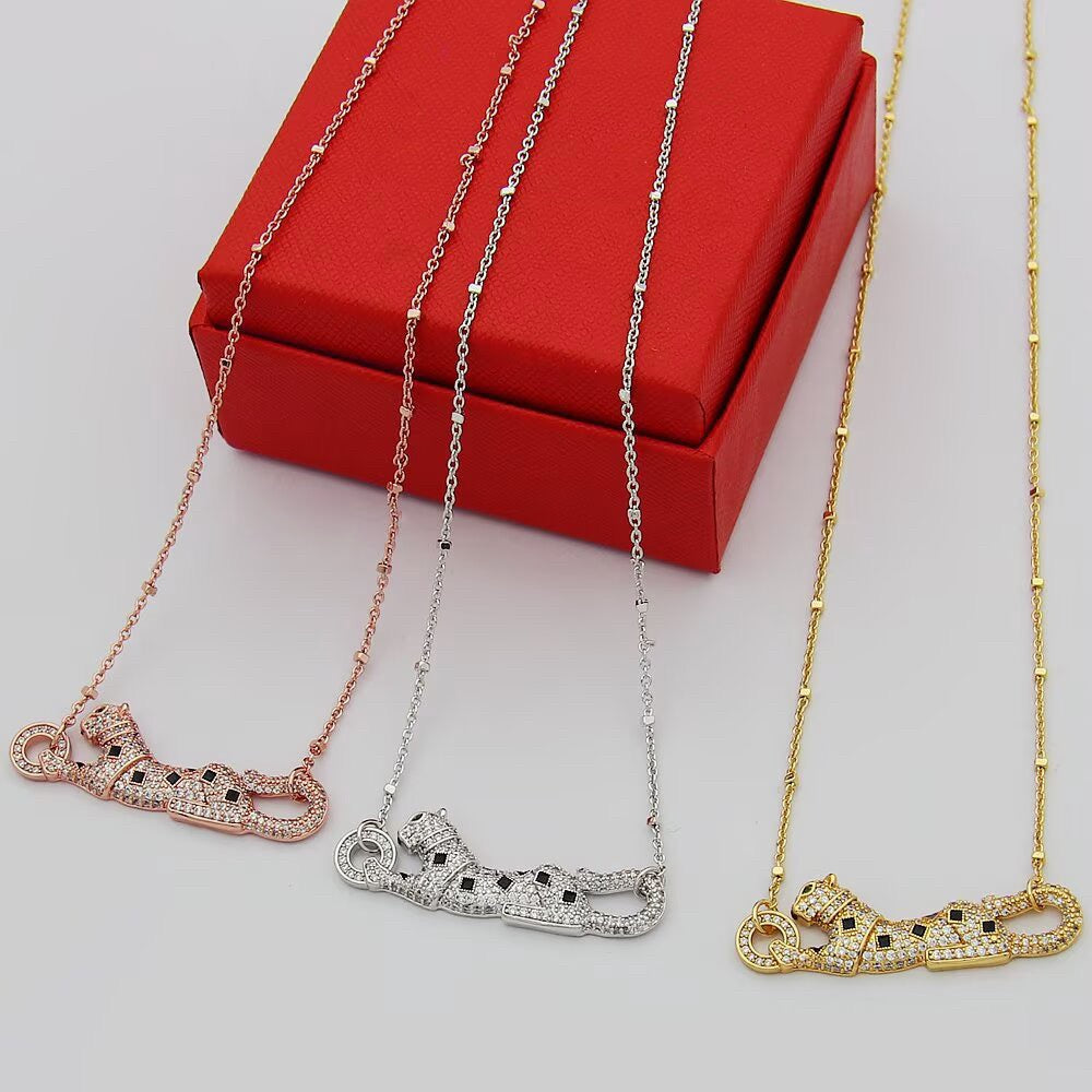 [Royal] PANTHERE PAVED DIAMOND NECKLACE