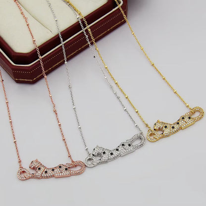 [Royal] PANTHERE PAVED DIAMOND NECKLACE