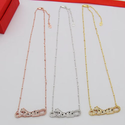 [Royal] PANTHERE PAVED DIAMOND NECKLACE