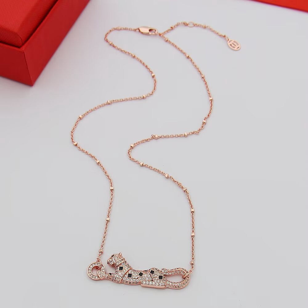 [Royal] PANTHERE PAVED DIAMOND NECKLACE