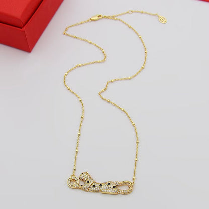 [Royal] PANTHERE PAVED DIAMOND NECKLACE