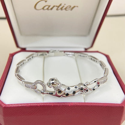 [Royal] PANTHERE HALF DIAMOND ON CHAIN BRACELET