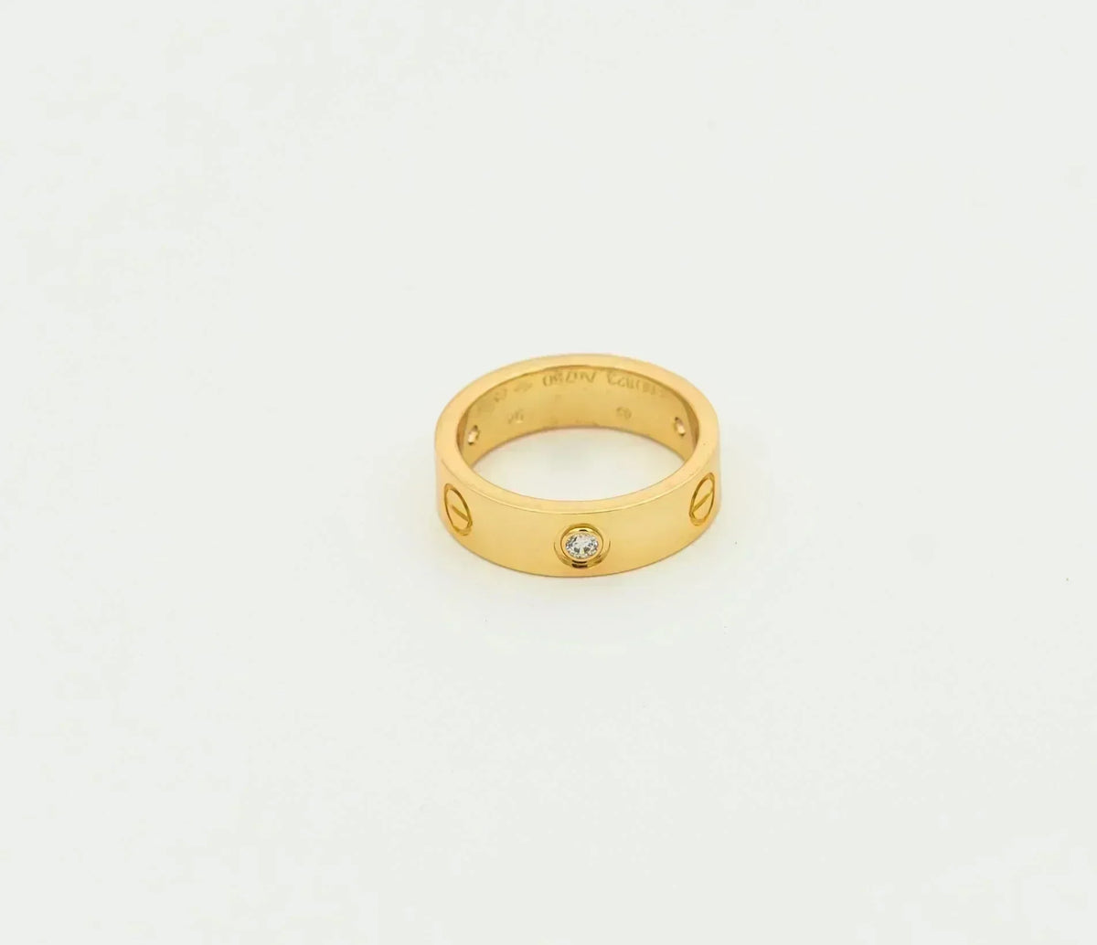 [Royal Jewellery]LOVE RING 5.5MM 3 DIAMONDS GOLD