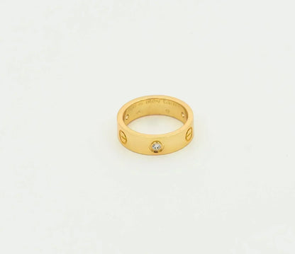 [Royal Jewellery]LOVE RING 5.5MM 3 DIAMONDS GOLD